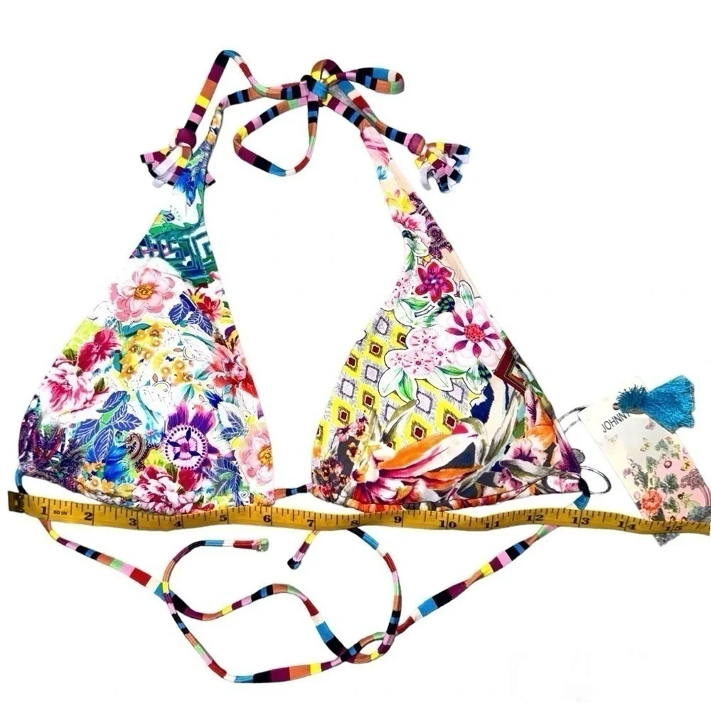 NEW Johnny Was Locita Triangle Bikini Swim Top  Size Small  MSRP $98‎